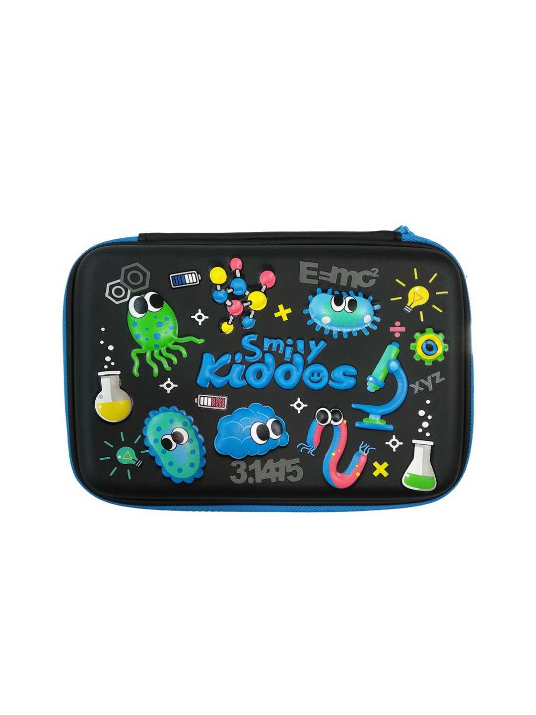 

Smily Kiddos Kids Black & Blue Printed Double Compartment Pencil Case