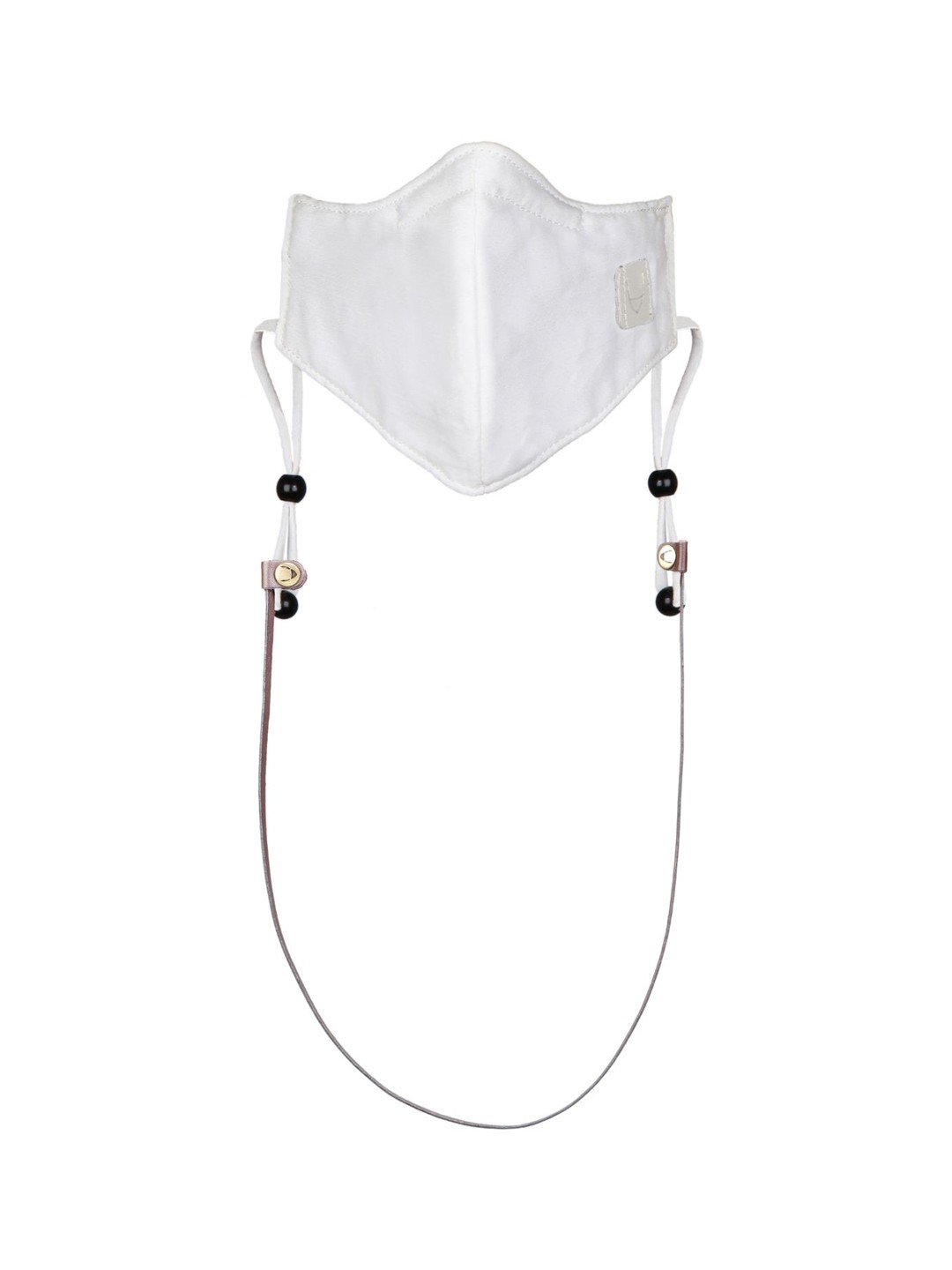 

Hidesign White Solid 1-Ply Pure Cotton Cloth Face Mask with Mask Chain