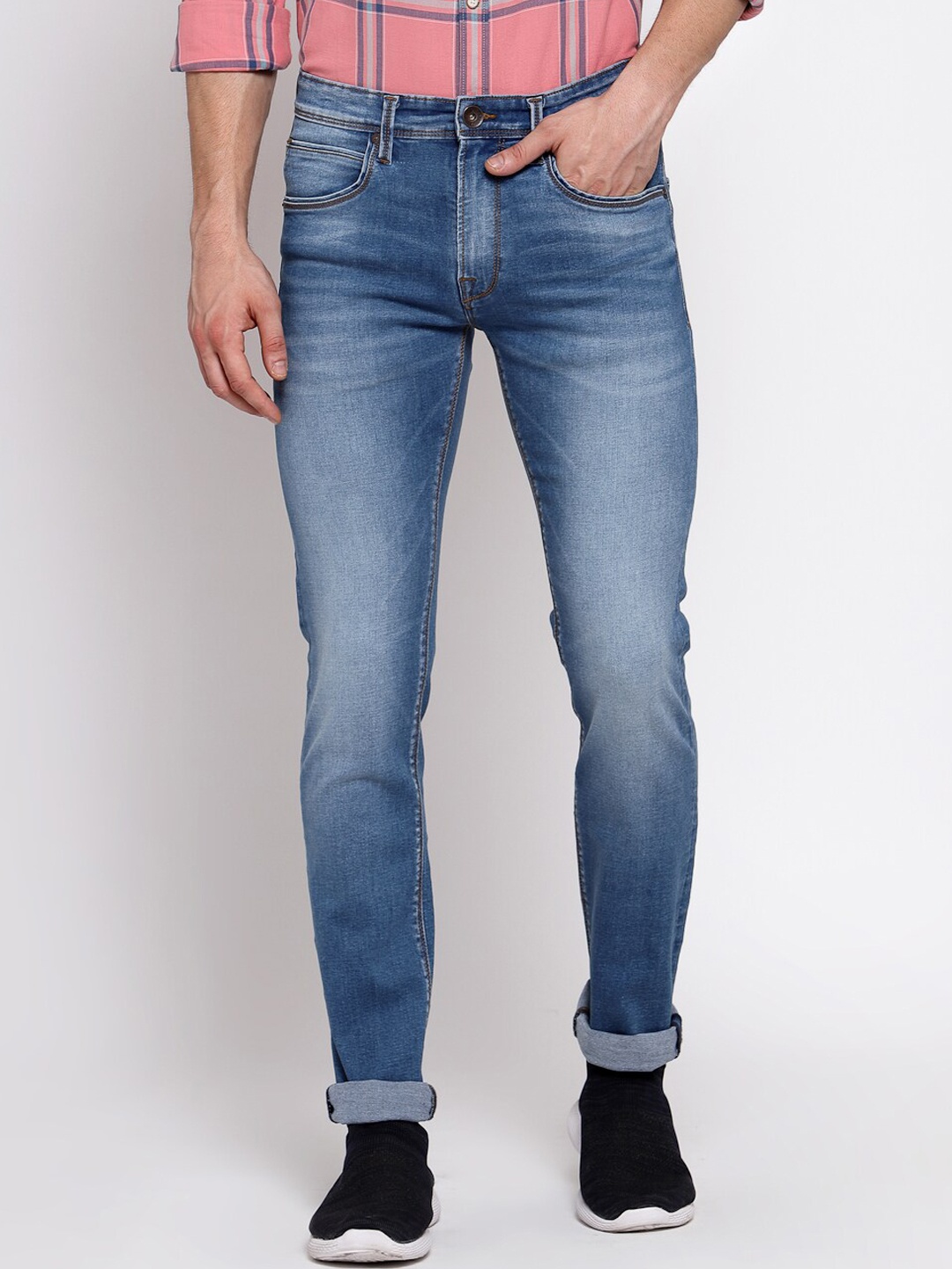 

Pepe Jeans Men Blue Slim Fit Mid-Rise Clean Look Stretchable Jeans