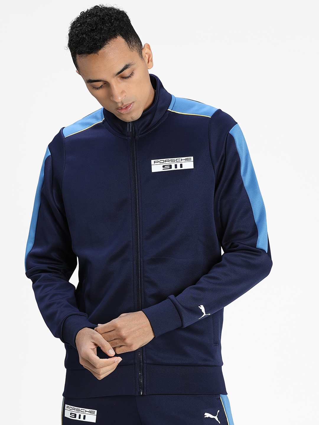 

Puma Men Navy Blue Solid PL T7 Track Jacket
