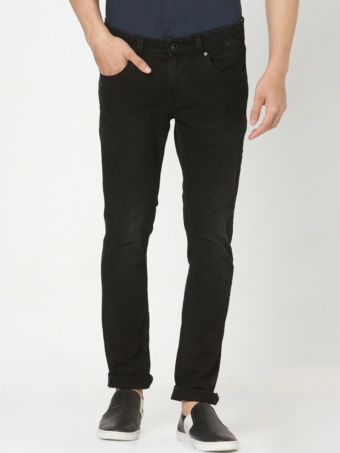 

SPYKAR Men Black Skinny Fit Low-Rise Clean Look Jeans
