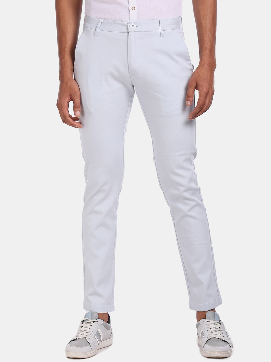 

Ruggers Men Blue Regular Fit Solid Regular Trousers