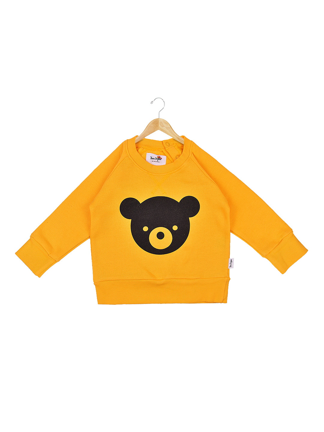 

BornOrganic Unisex Kids Yellow Printed Sweatshirt