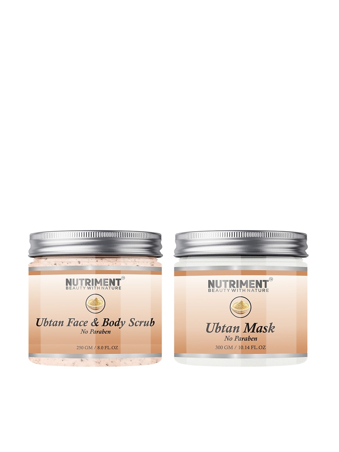 

Nutriment Pack of 2 Ubtan Scrub & Mask - 550 g, Transparent