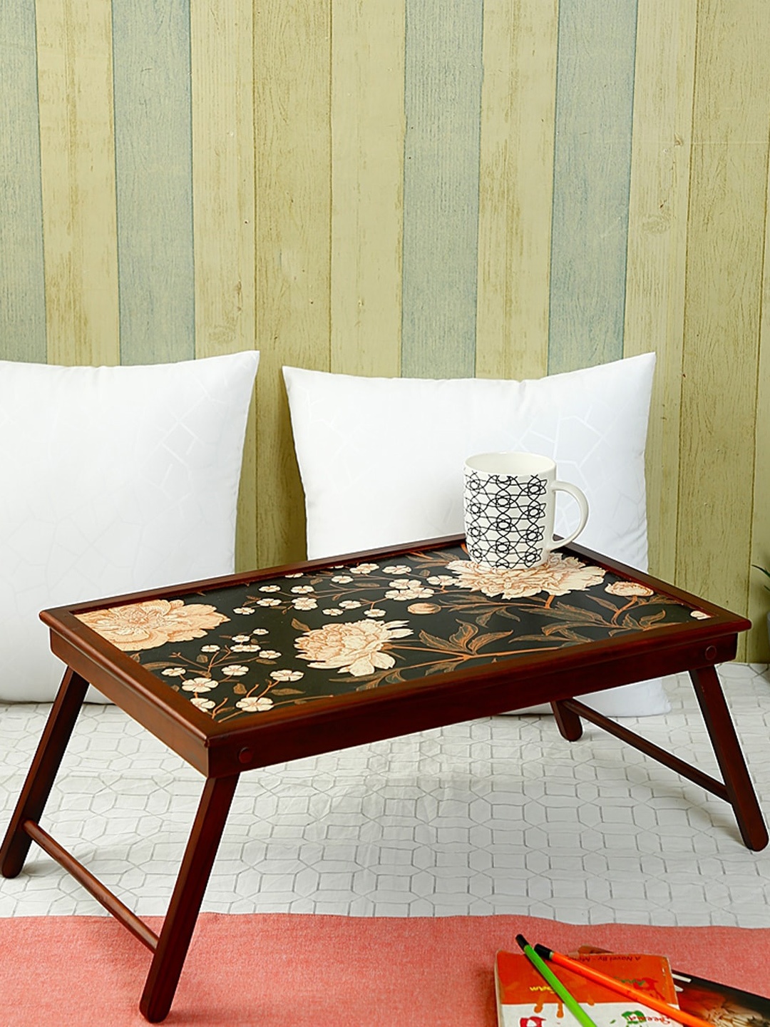 

Reinvention Factory Brown & Black Digital Printed Rectangular Table Tray