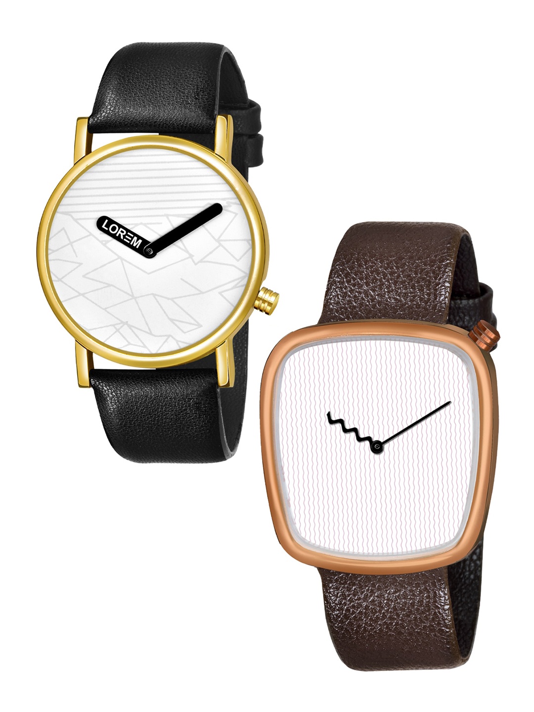 

LOREM Men Set Of 2 White Analogue Watch LR37-41
