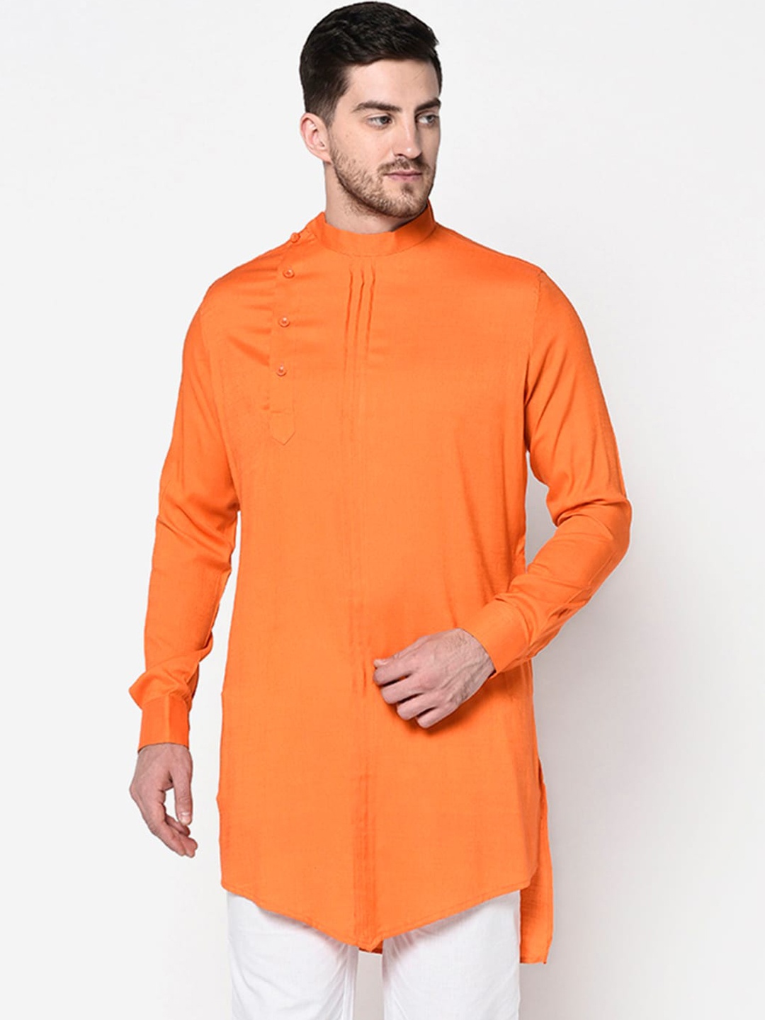 

DEYANN Men Orange Kurta