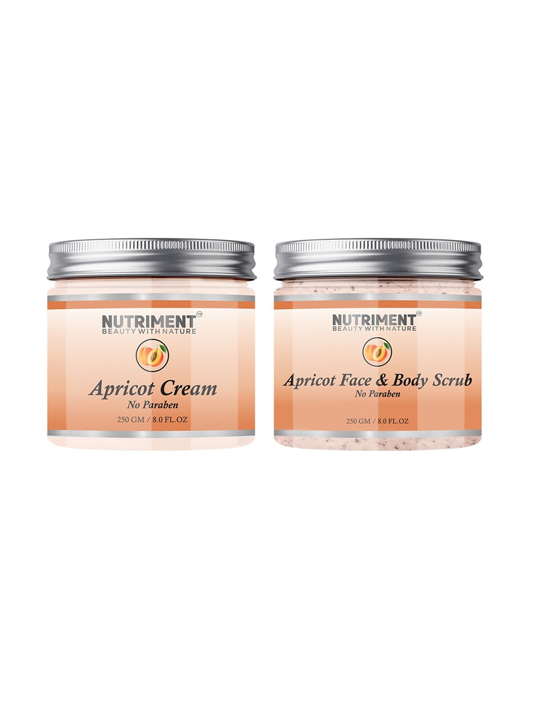 

Nutriment Apricot Cream & Apricot Scrub 250gm (Combo of 2), Transparent