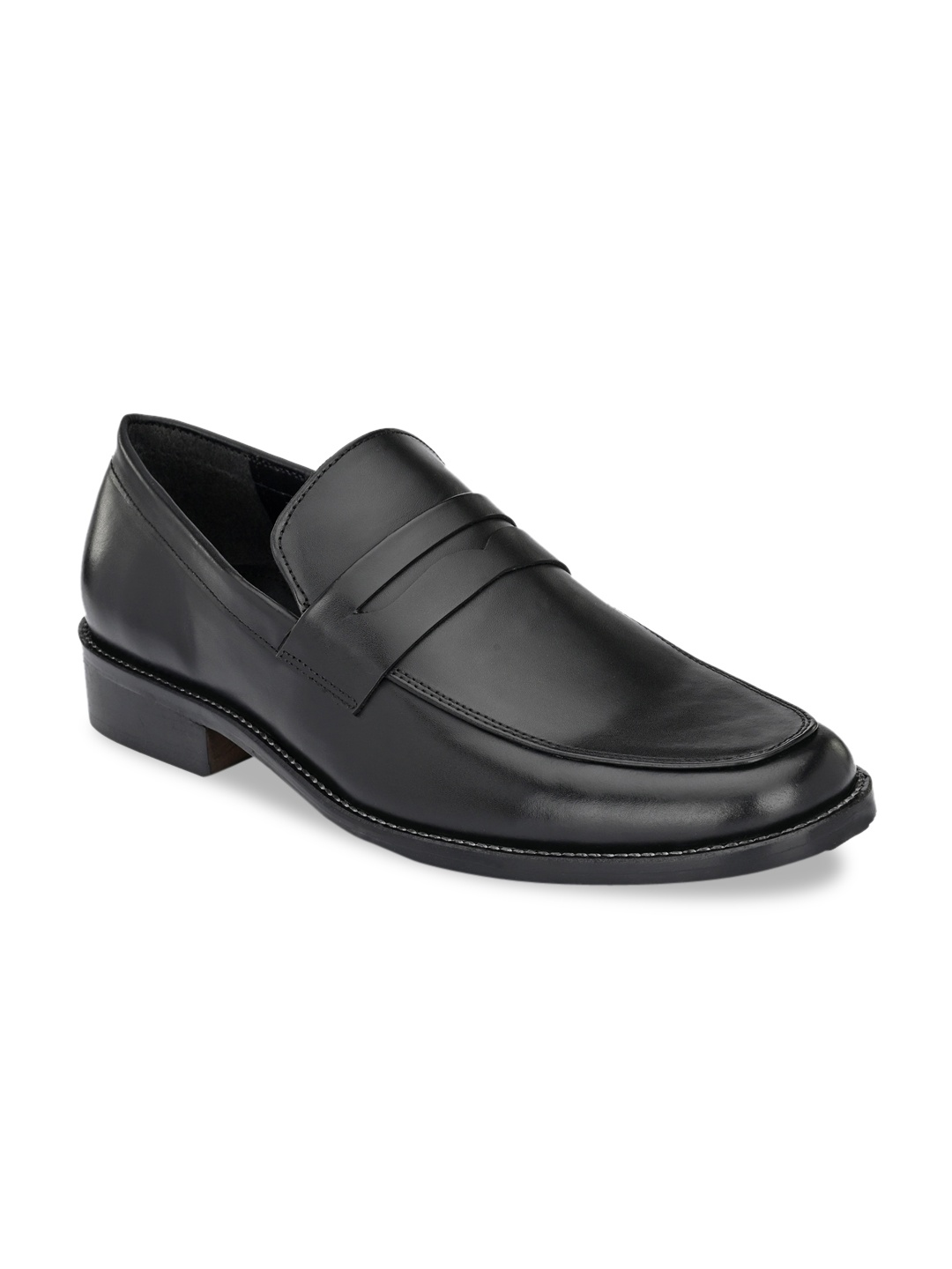 CARLO ROMANO Men Black Leather Casual Loafers