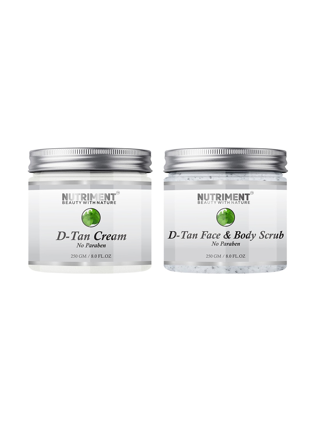 

Nutriment Pack of 2 D Tan Cream & Scrub - 250 g each, Transparent