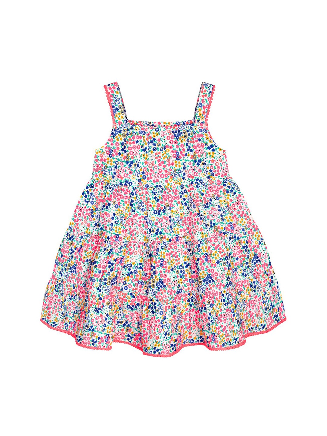 

Budding Bees Girls Multicoloured Floral Print A-Line Dress, Multi