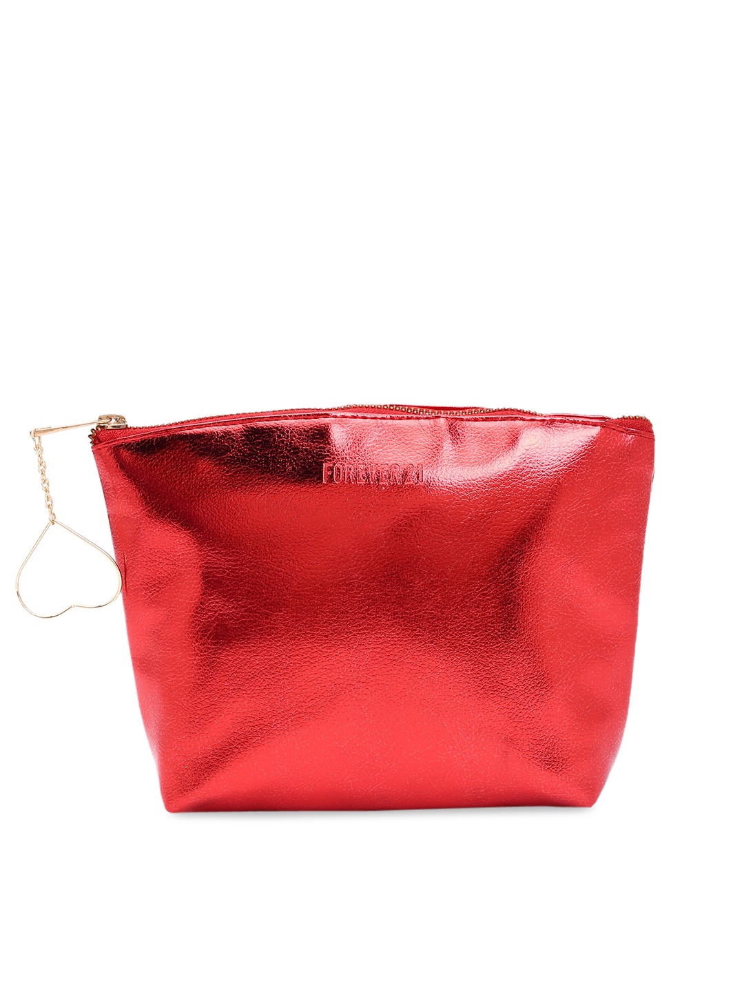 

FOREVER 21 Women Red Solid Cosmetic Pouch