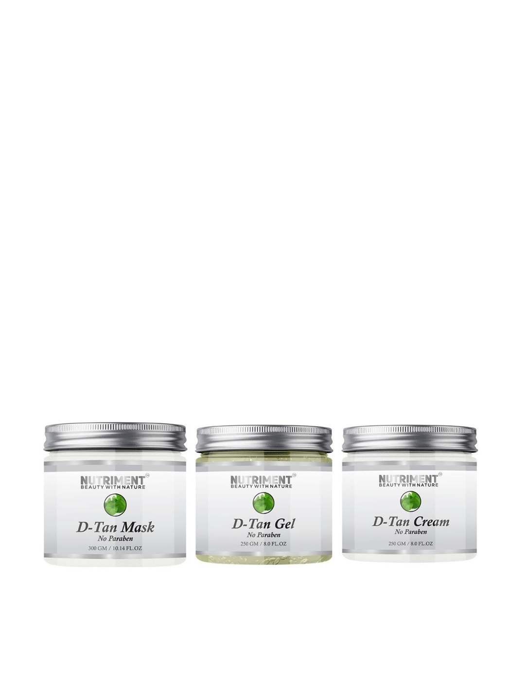 

Nutriment Pack of 3 D Tan Mask - Cream & Gel - 250 g each, Transparent
