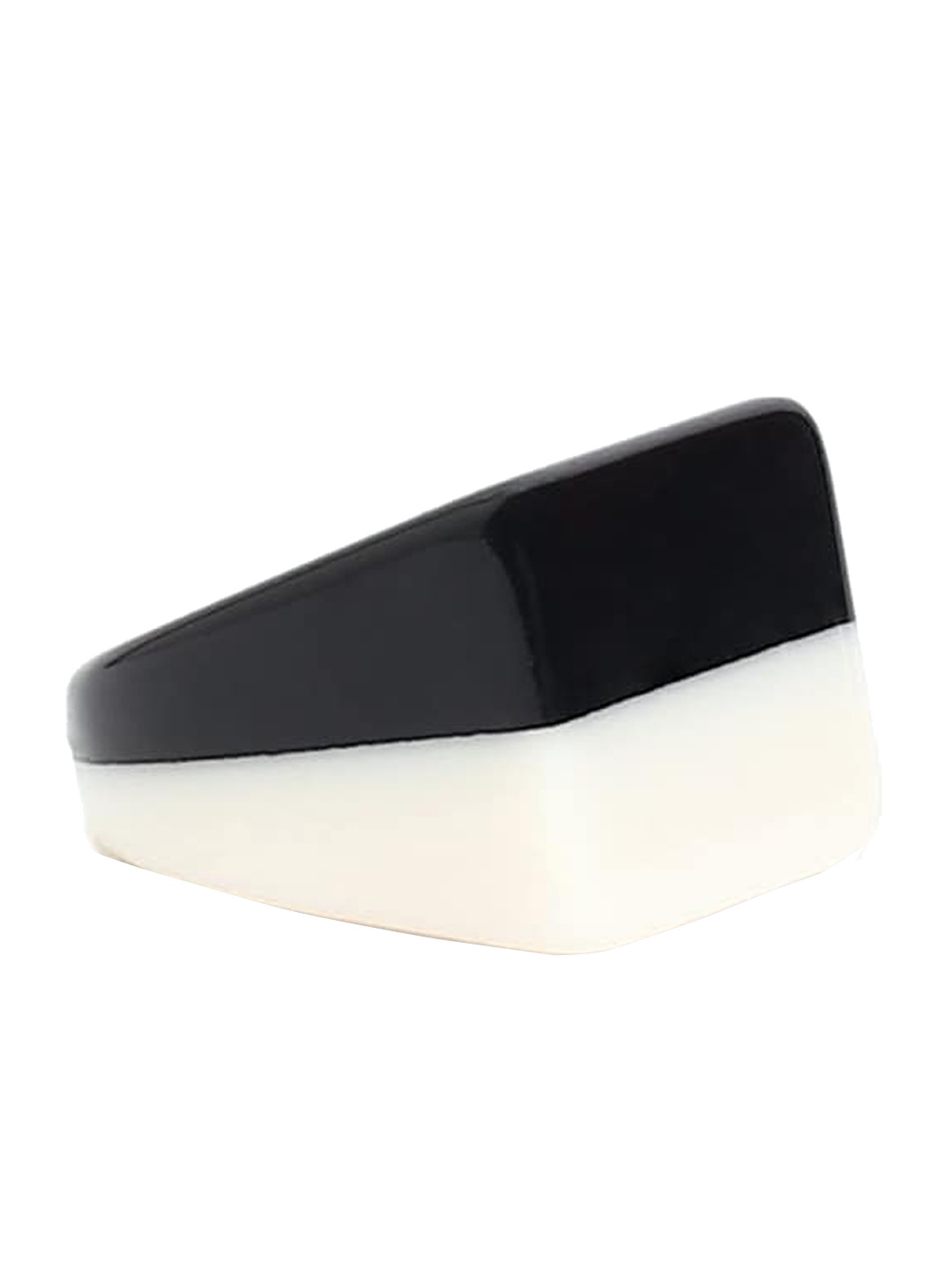 

FOREVER 21 Black & White Colourblocked Resin Finger Ring