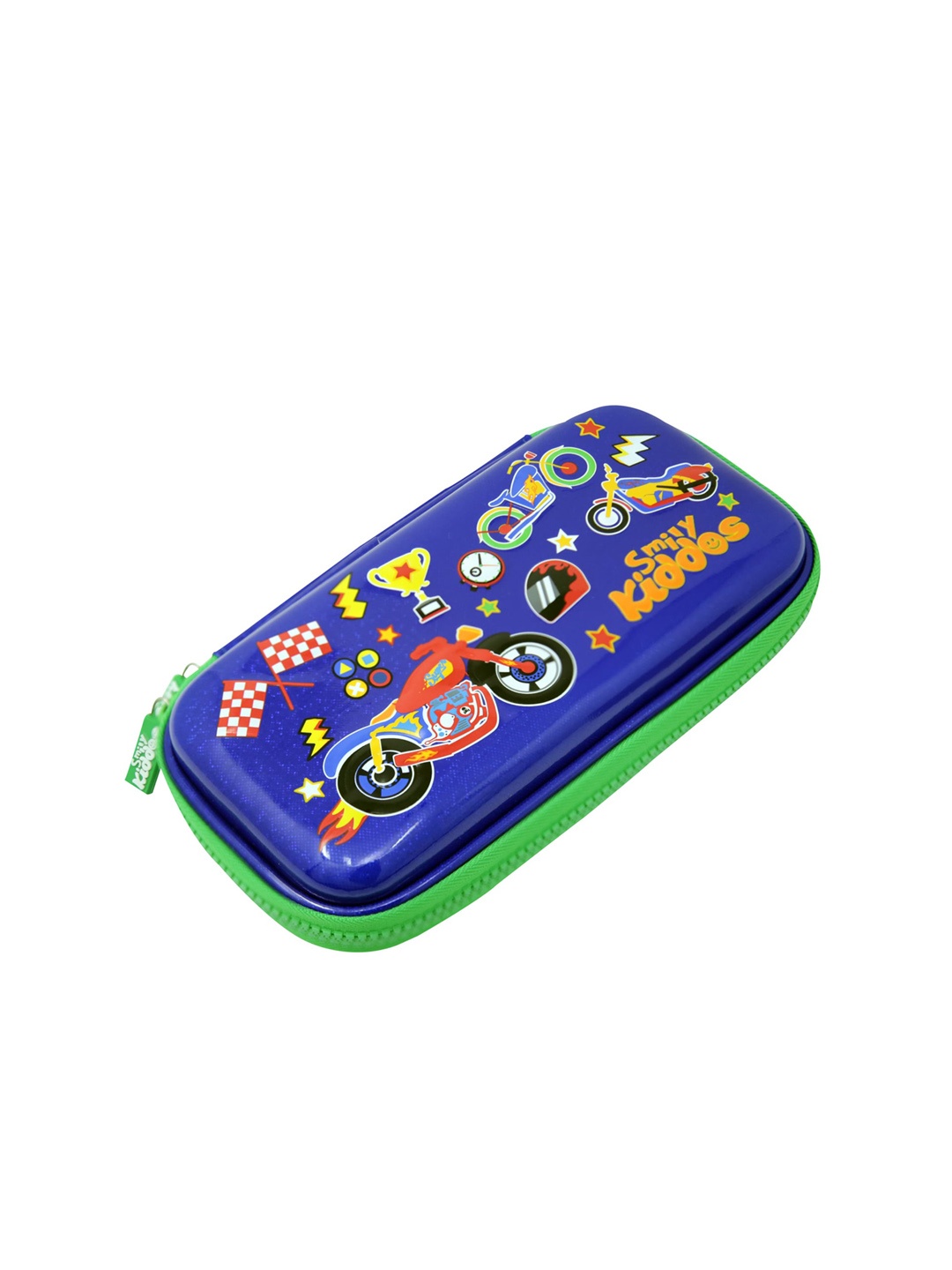Smily Kiddos Kids Blue Motor Racing Printed Pencil Case