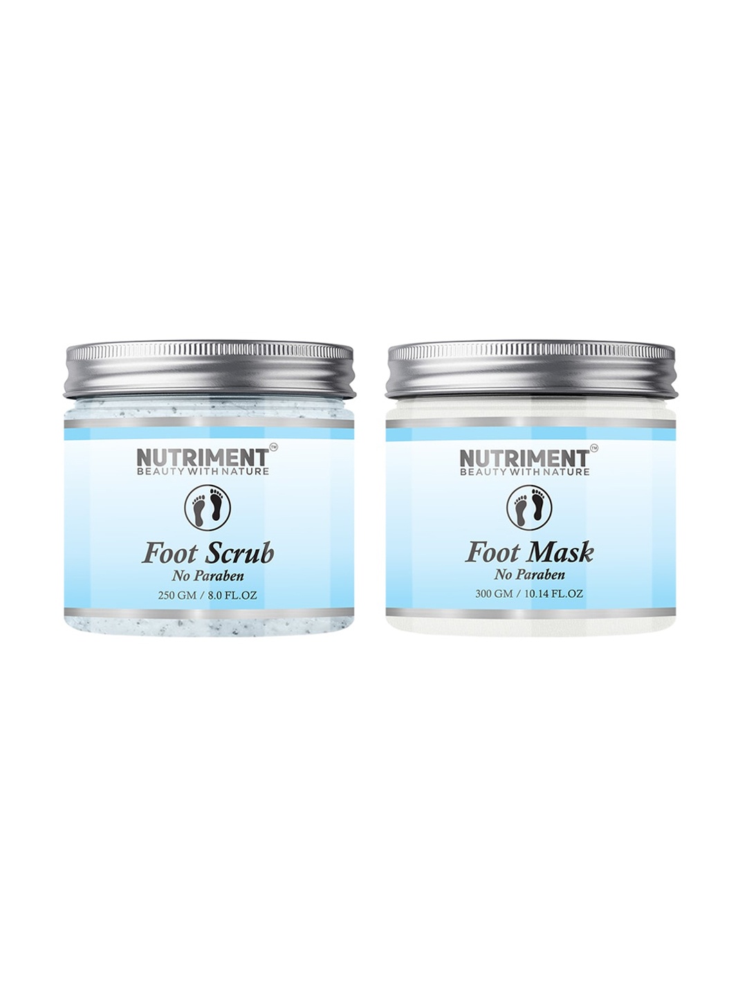 

Nutriment Pack of 2 Foot Mask & Scrub - 550 g, Transparent