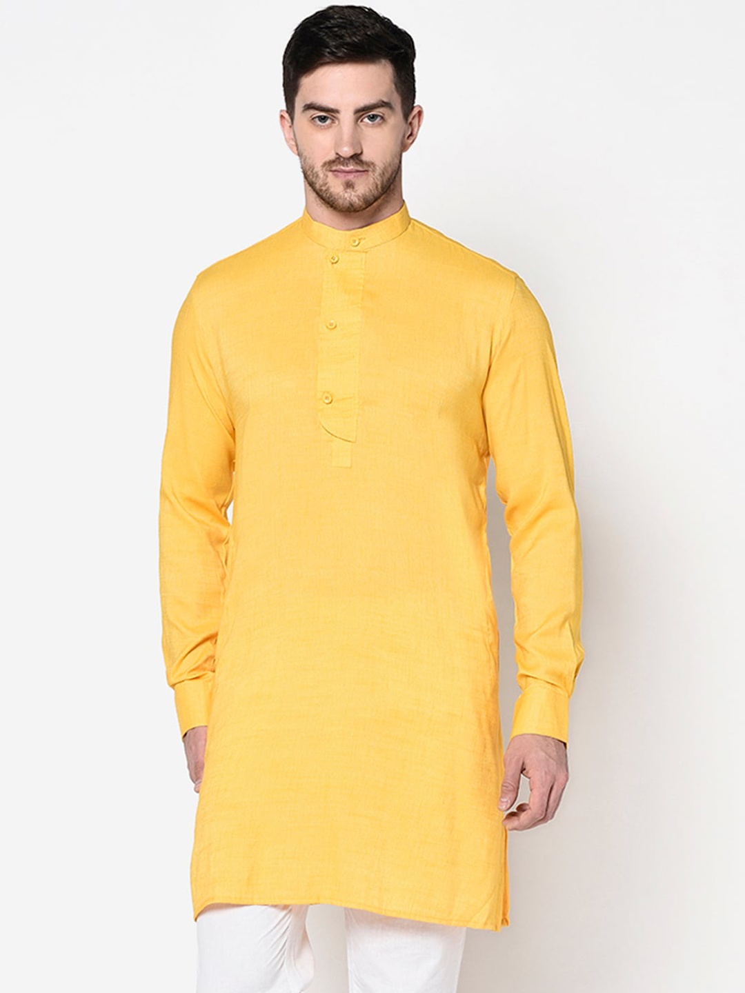 

DEYANN Men Yellow Kurta
