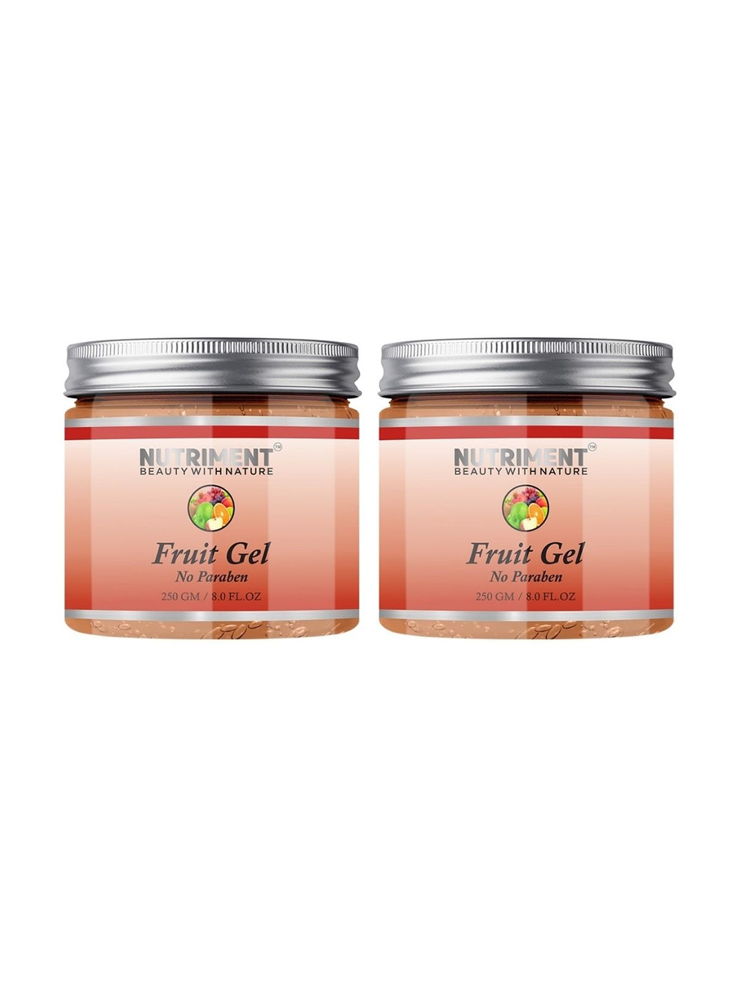 Nutriment Body Fruit Gel, 250gm (Pack of 2), Transparent