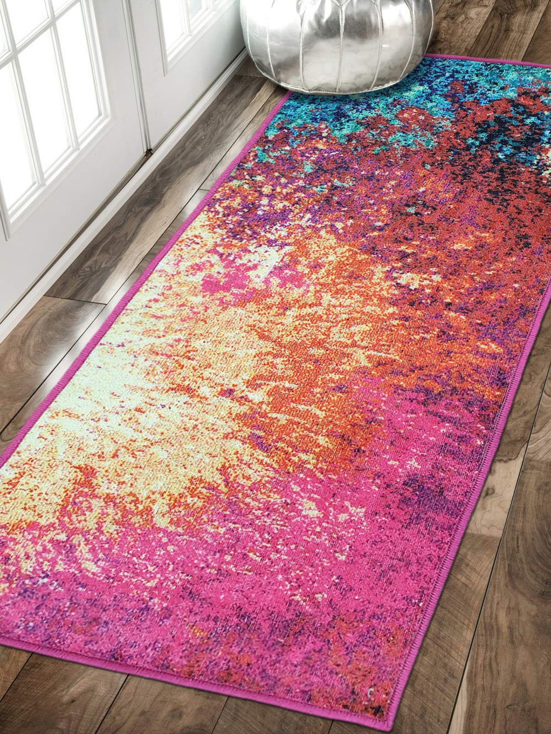 

Status Multi Coloured Abstract Printed Floor Runner