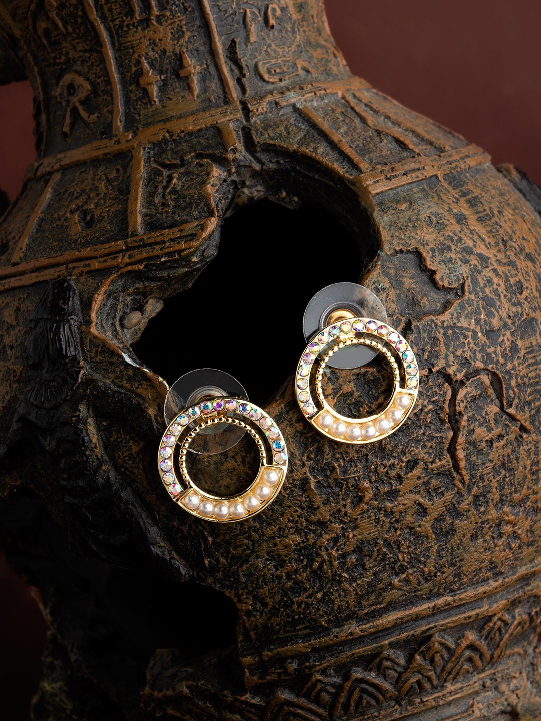 

E2O Gold-Plated Circular Studs