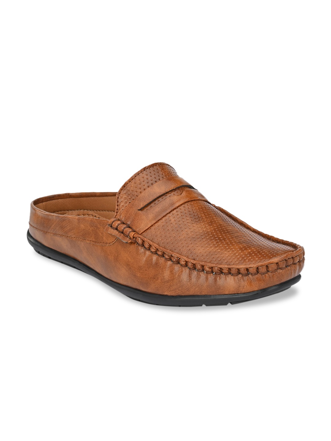

Guava Men Textured Loafers Casual Shoes, Tan