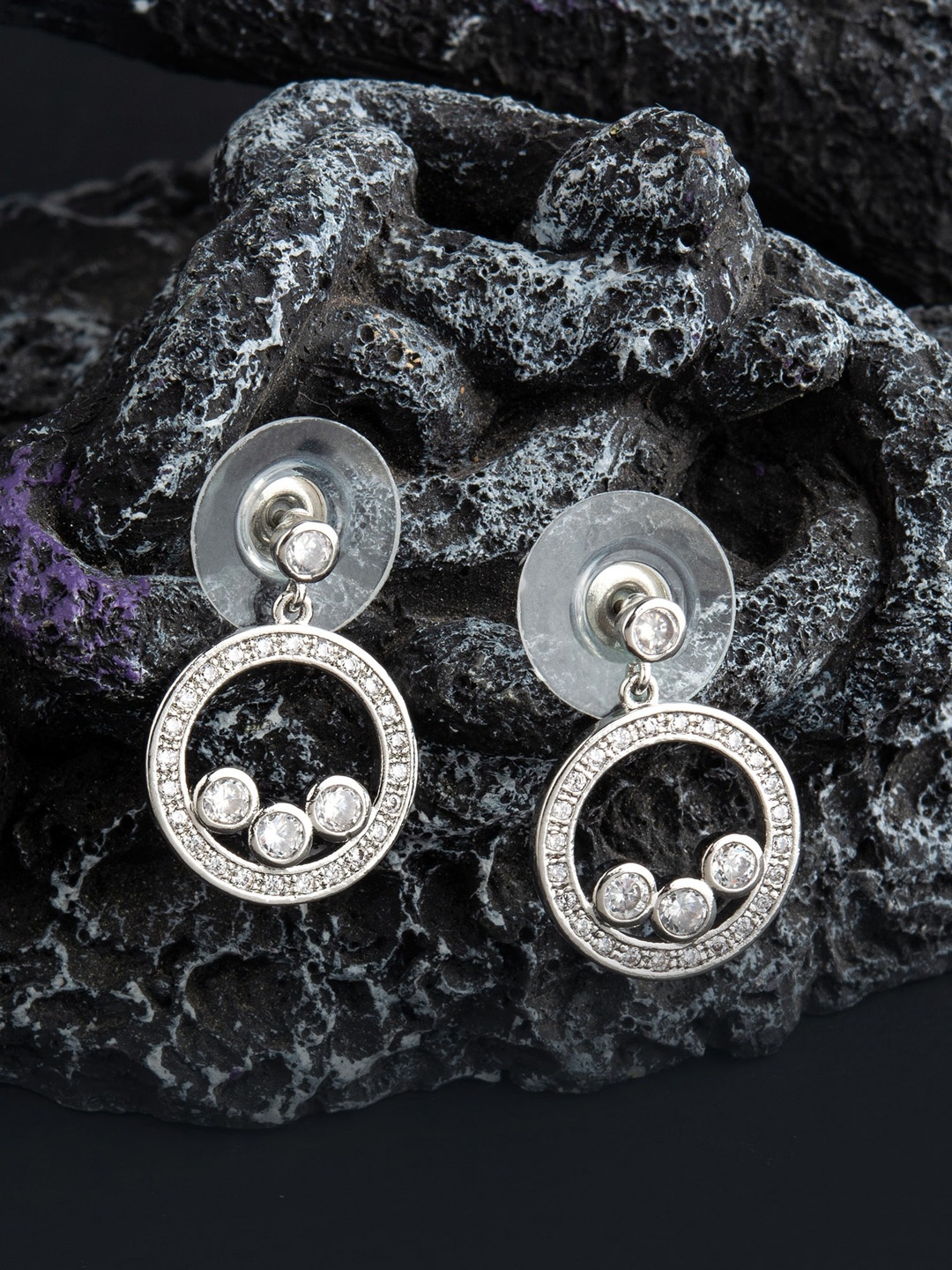 

E2O Silver-Plated Circular Drop Earrings