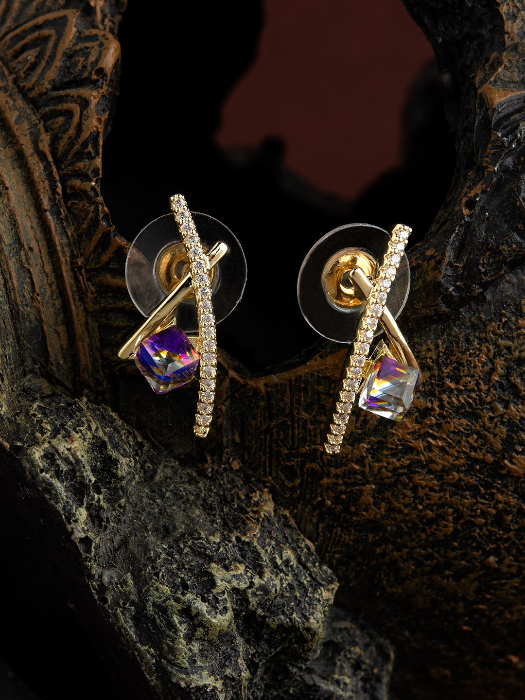 

E2O Gold-Plated Geometric Studs
