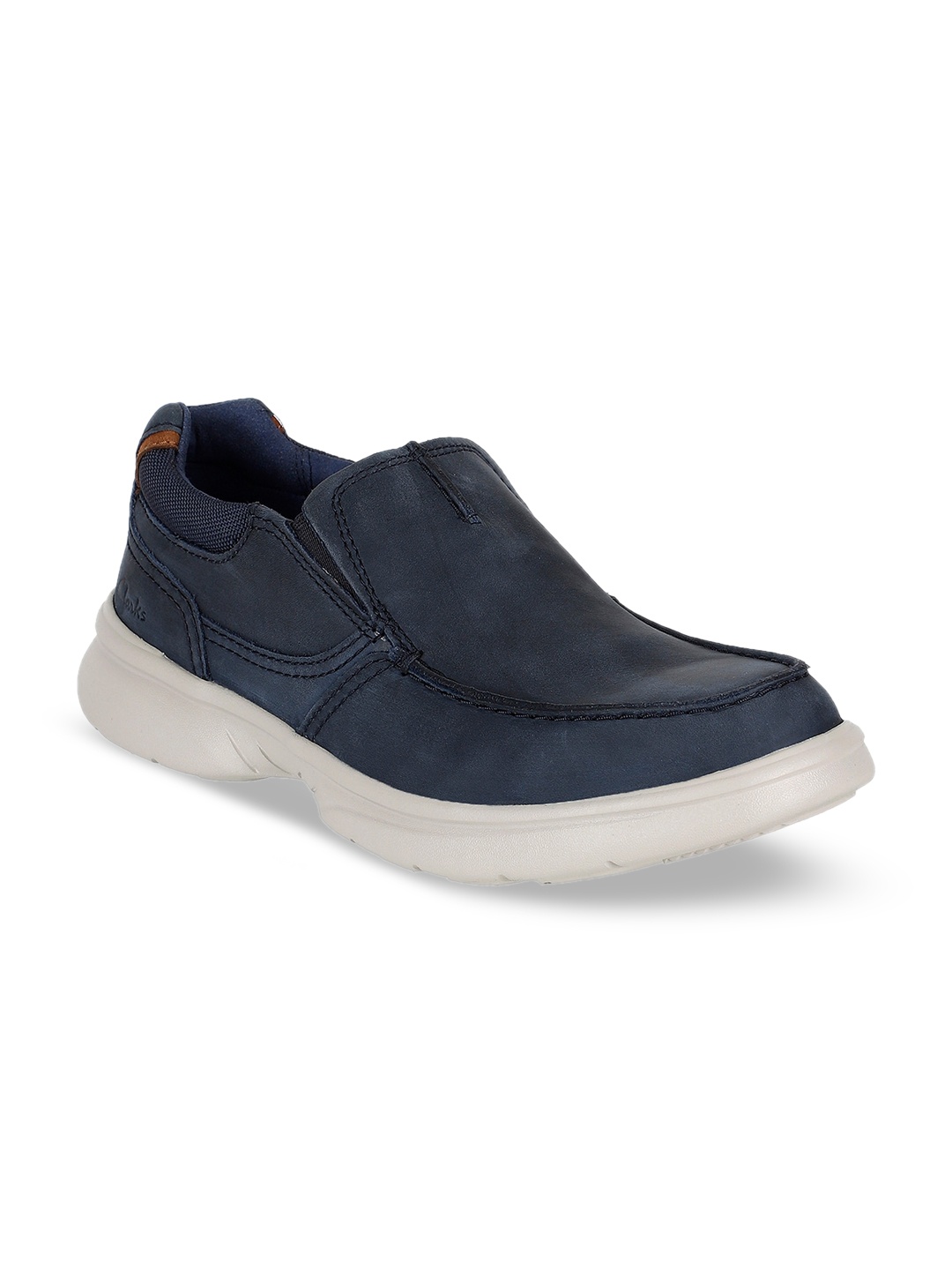 

Clarks Men Navy Blue Leather Slip-On Sneakers