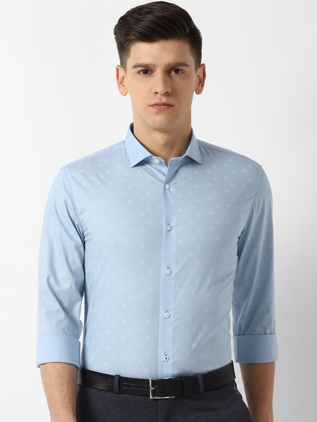 

Louis Philippe Sport Men Blue & White Slim Fit Printed Casual Shirt
