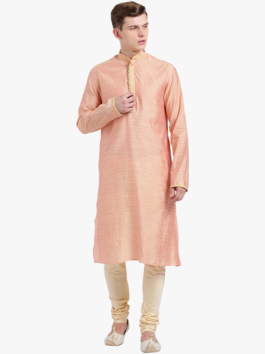 KISAH Men Gold-Toned Ethnic Motifs Kurta
