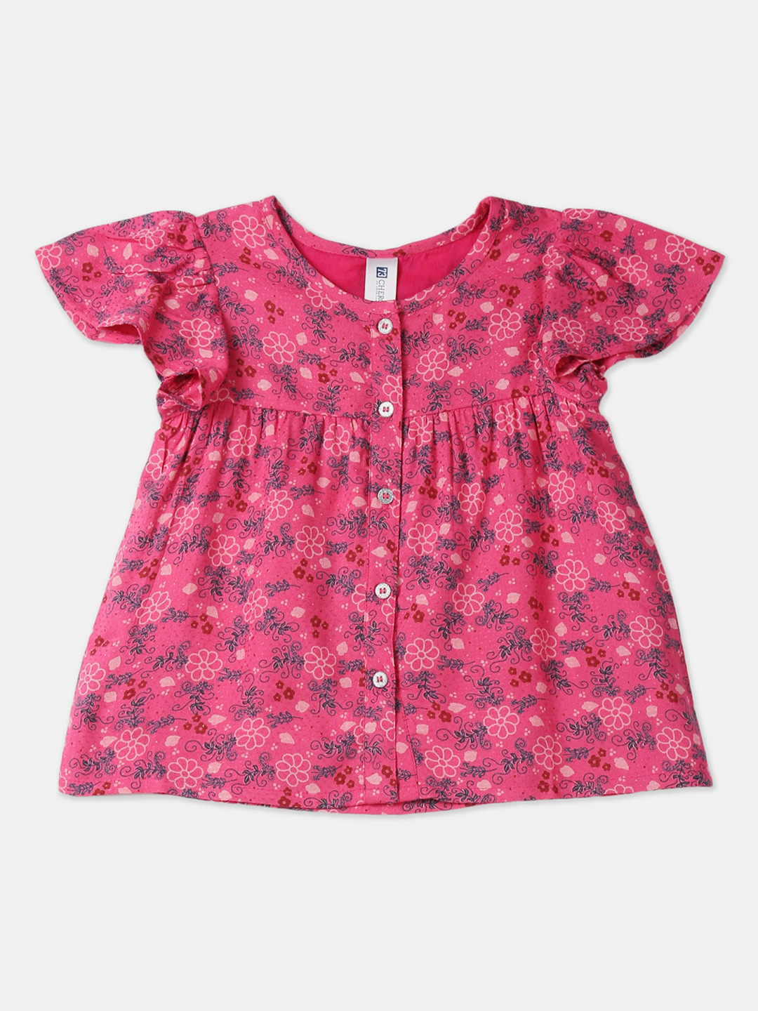

Cherokee Fuchsia Printed A-Line Top