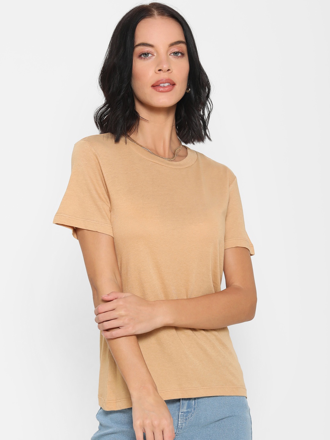 

FOREVER 21 Beige Regular Top