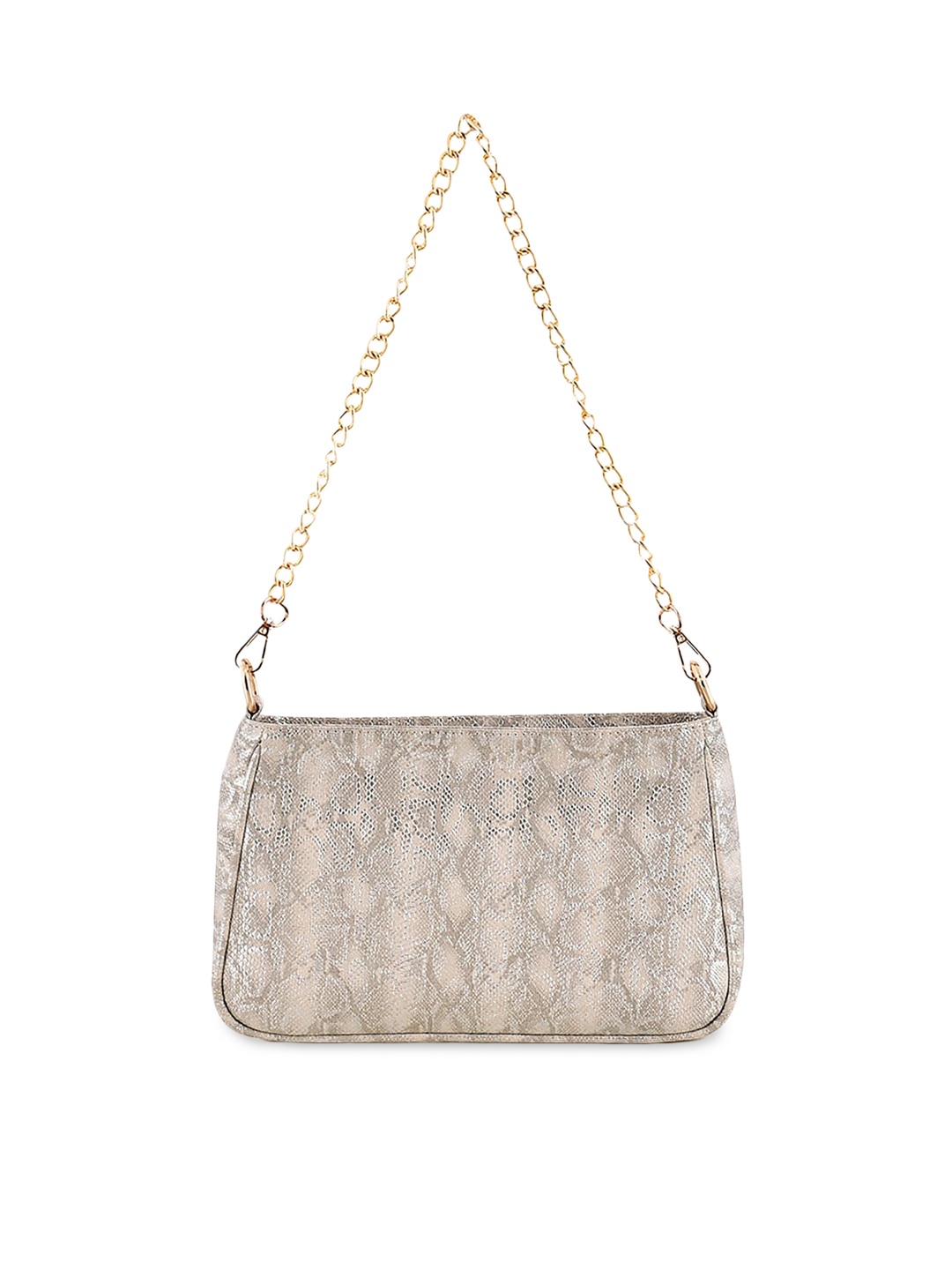 

Lychee bags Peach-Coloured & Silver-Toned Printed Sling Bag