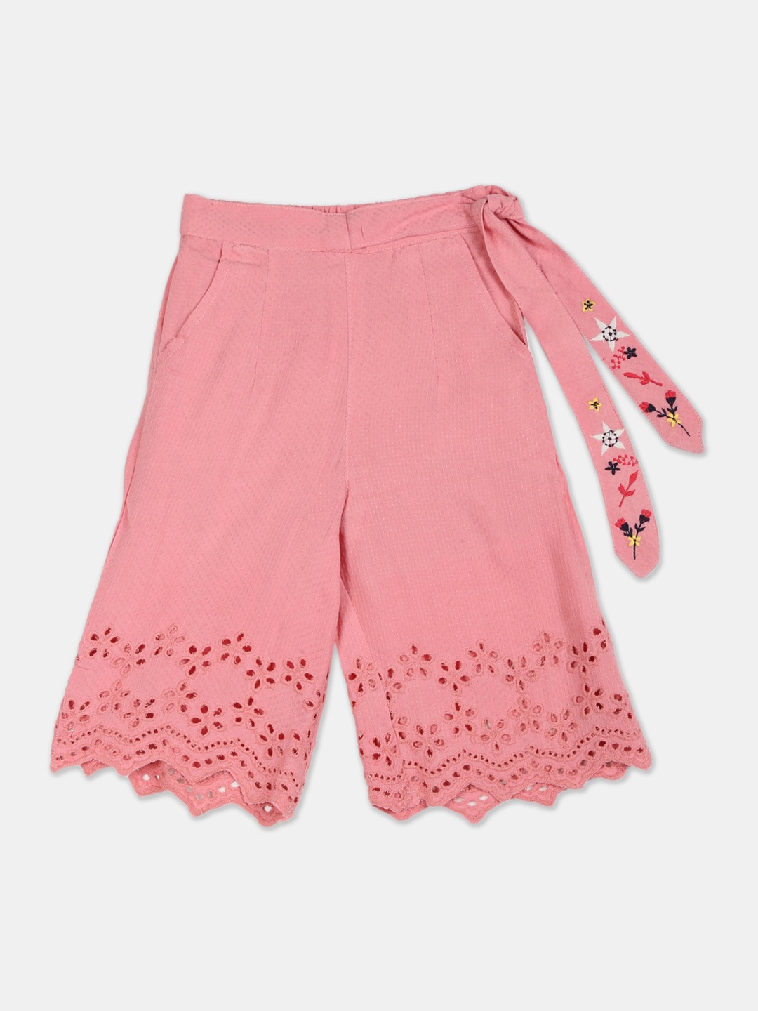 

Cherokee Girls Pink Pure Cotton Regular Fit Solid Culottes