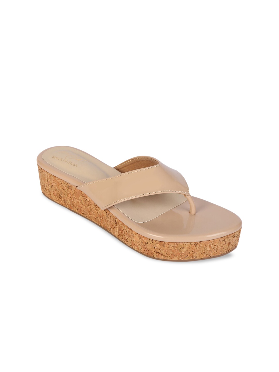 

Bowtoes Women Nude-Coloured Solid Platform Sandals