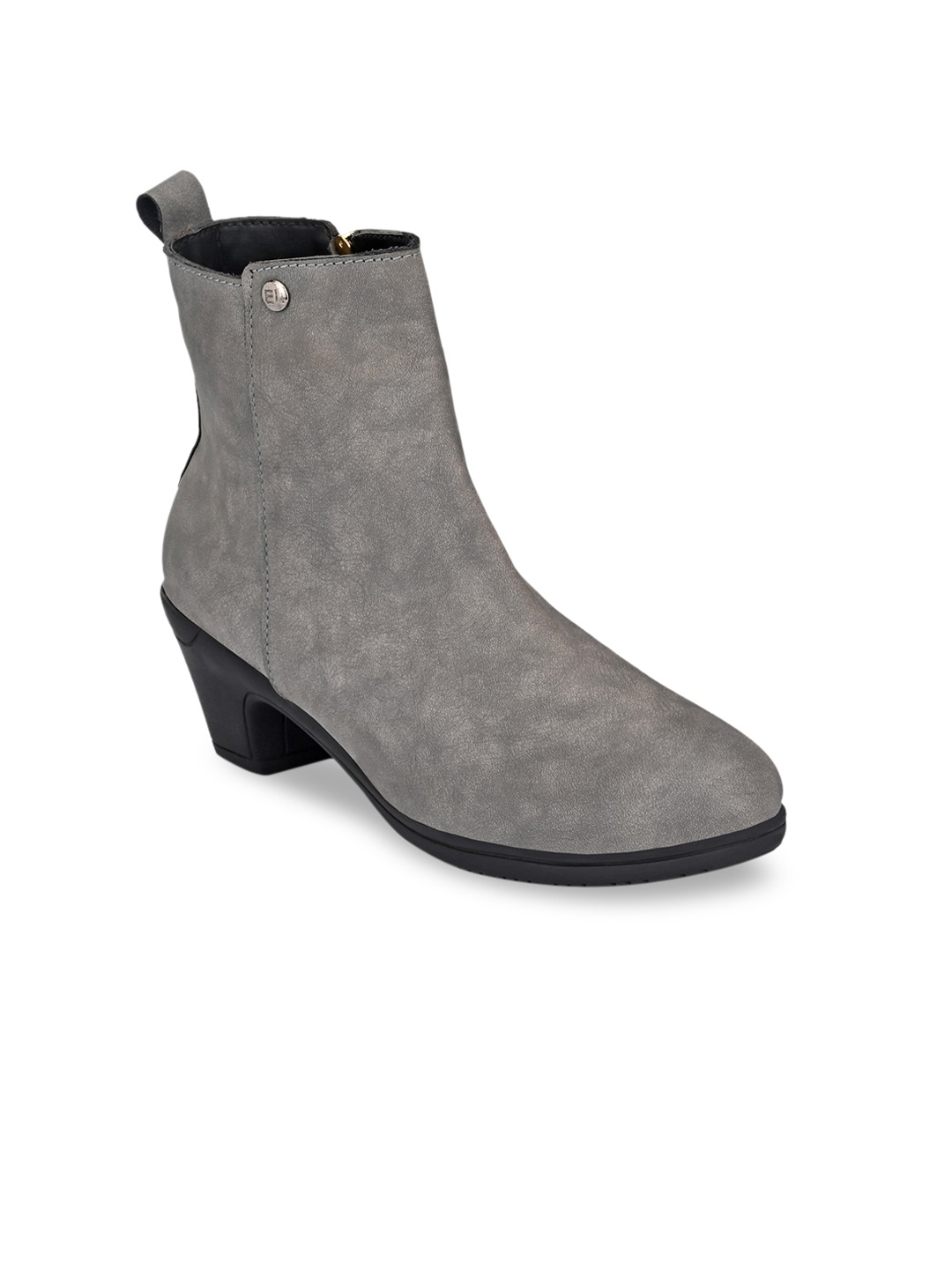 

El Paso Women Grey Solid Heeled Boots