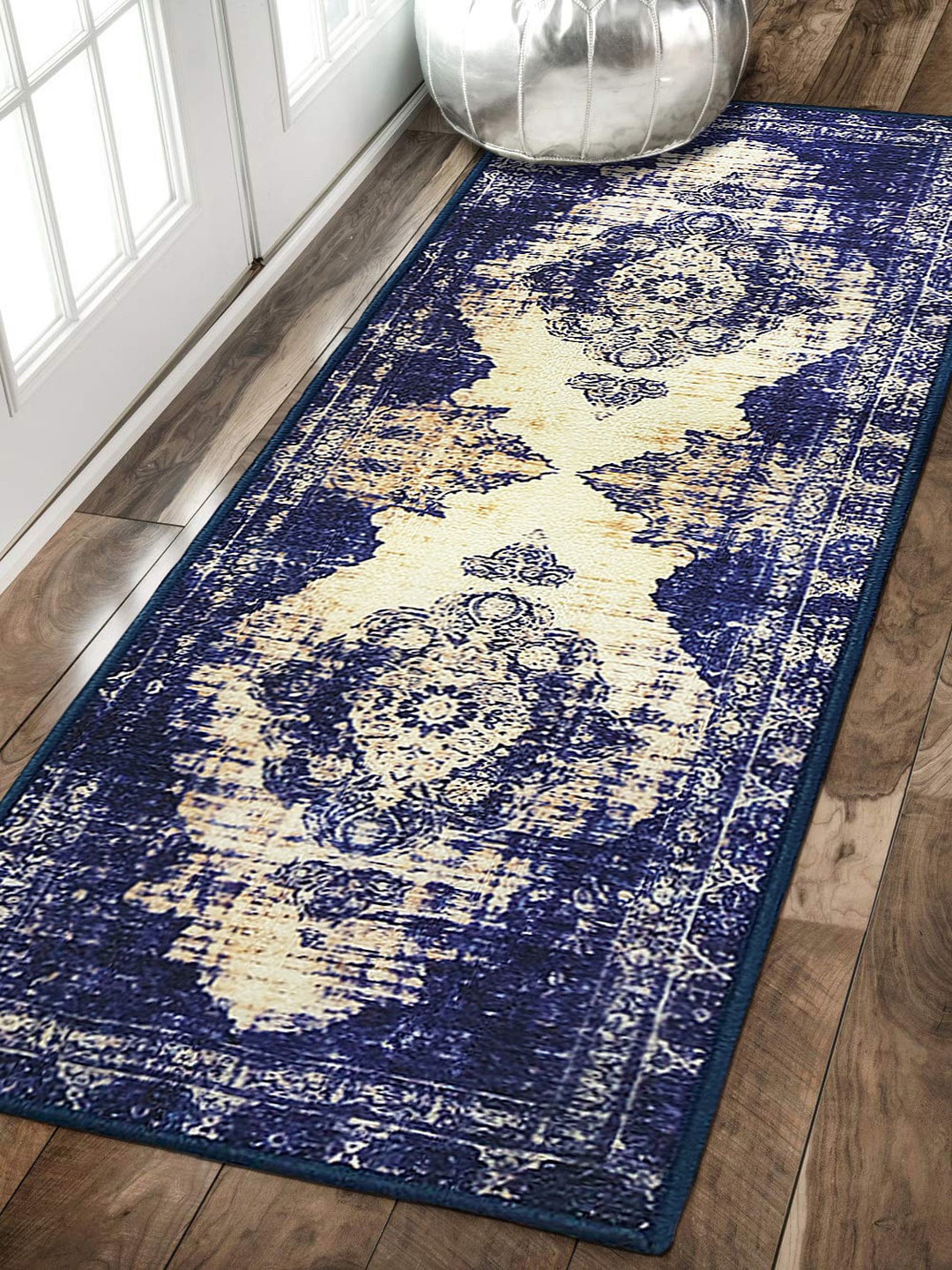 

Status Blue & Beige Abstract Printed Floor Runner