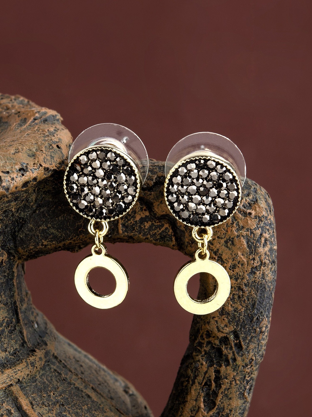 

E2O Gold-Plated Circular Drop Earrings