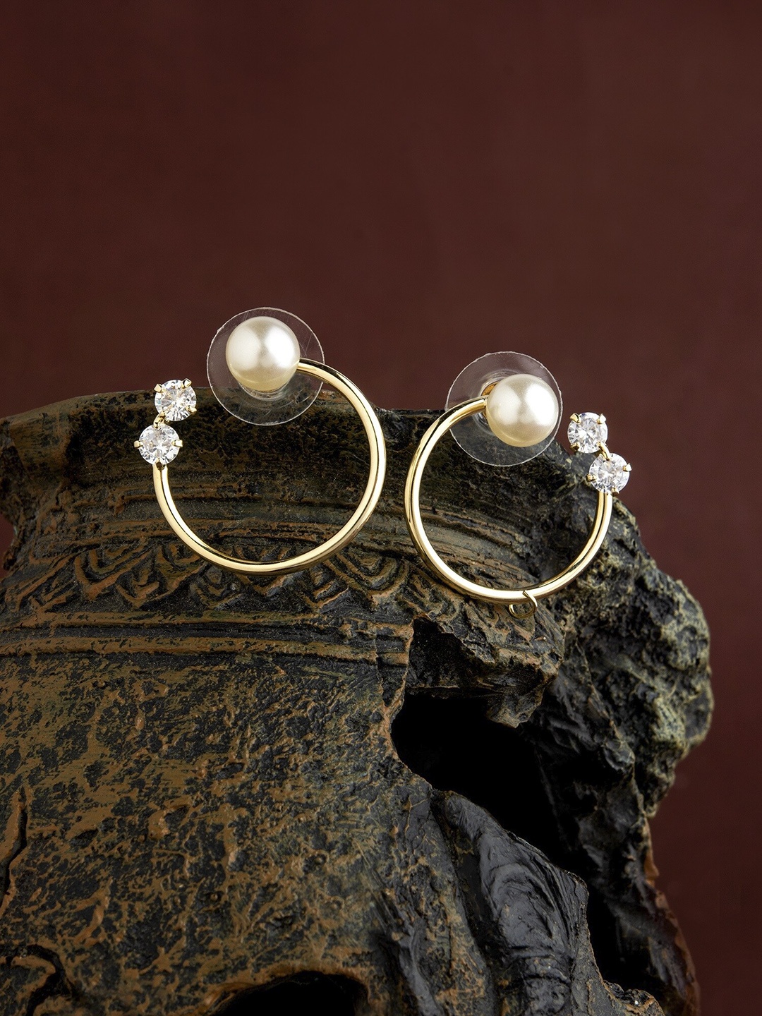 

E2O Gold-Toned Circular Oversized Studs