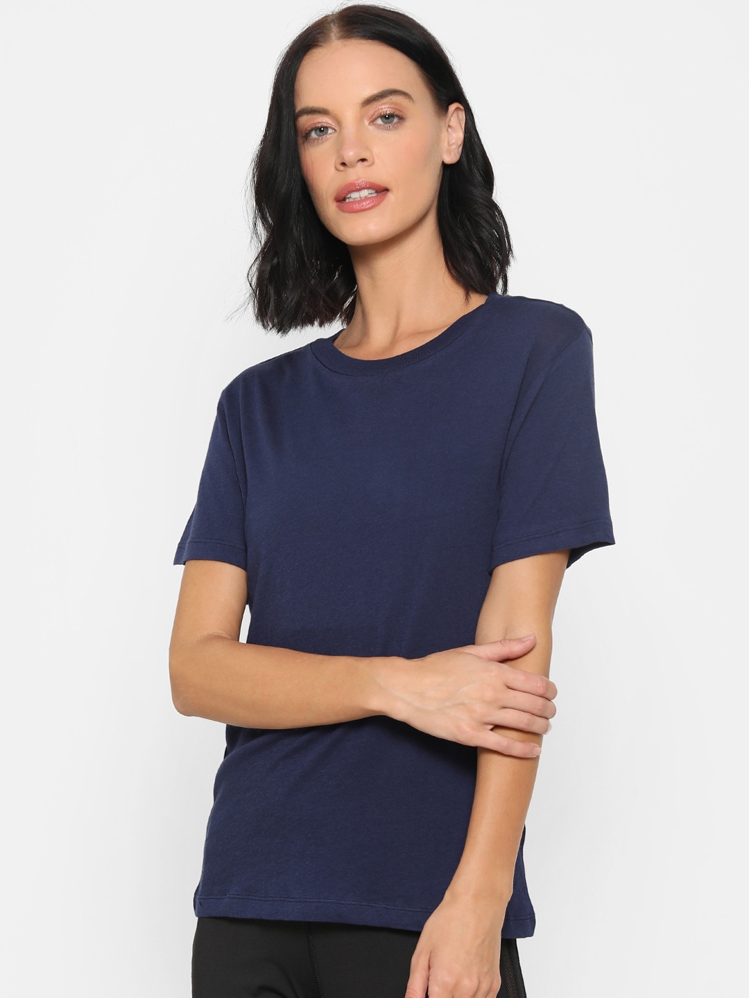 FOREVER 21 Navy Blue Regular Top