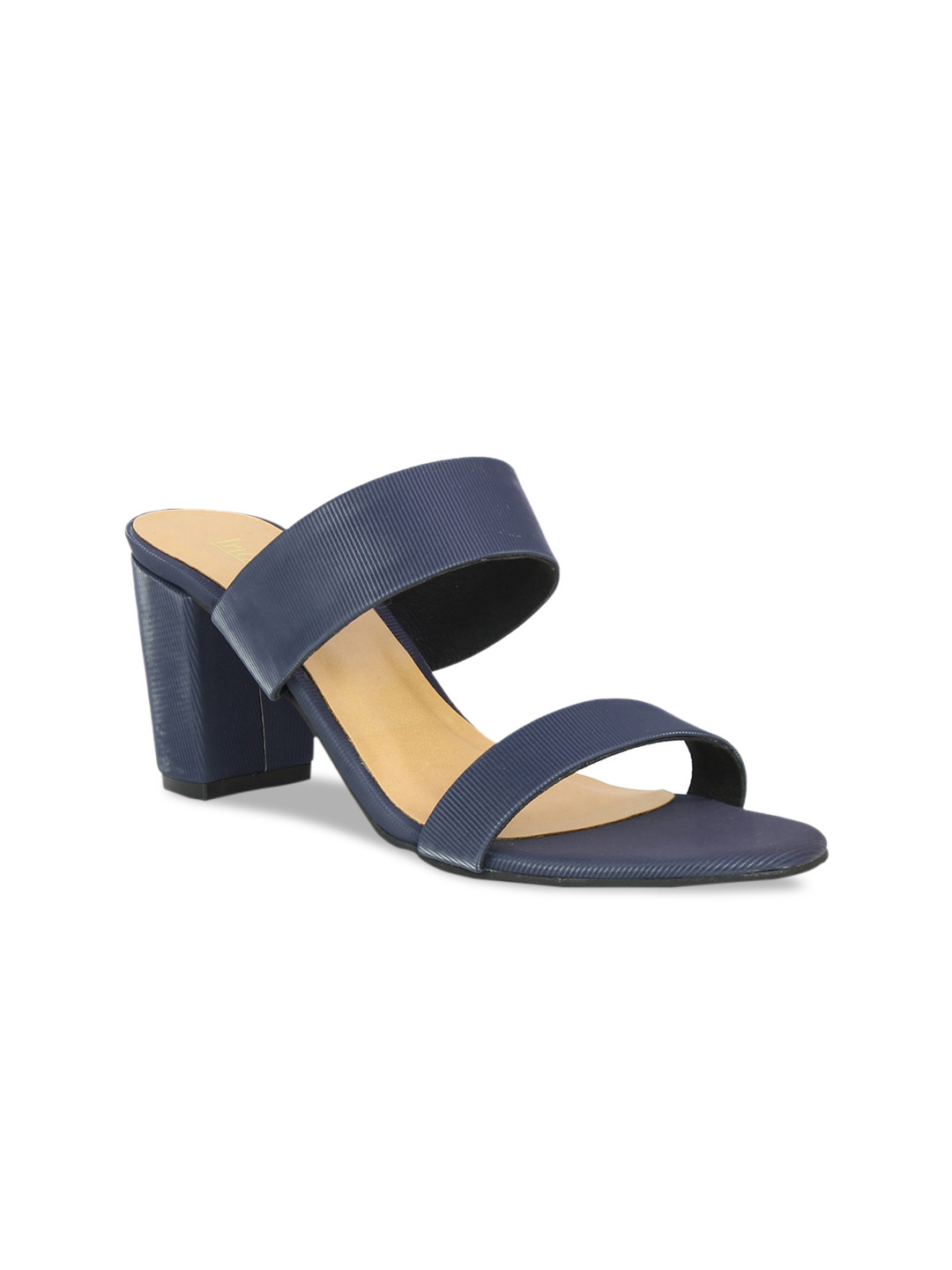 

Inc 5 Women Navy Blue Solid Open Toe Heels