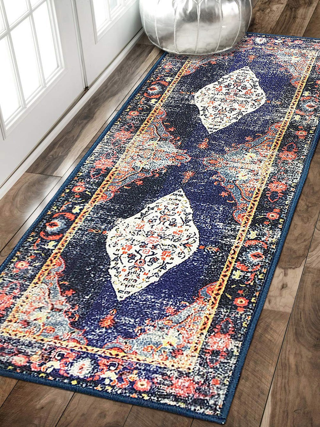 

Status Blue & White Printed Rectangular Super Vintage Persian Floor Runner