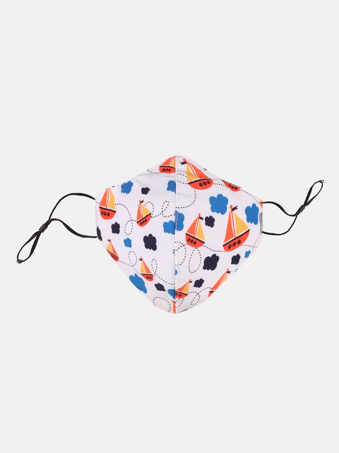 

Chicco Kids White & Yellow 6 Ply Printed Reusable Mask