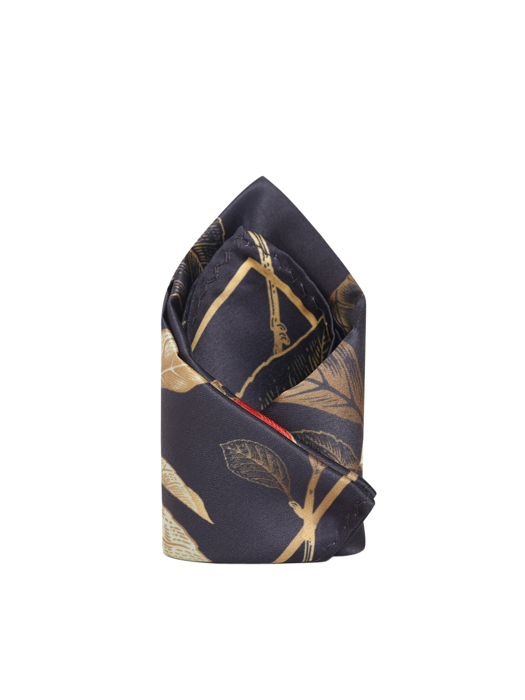 

Tossido Men Charcoal Grey & Beige Printed Pocket Square