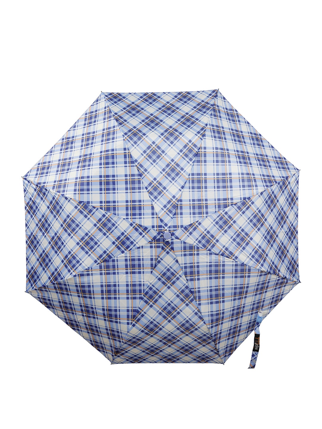 

LOOM LEGACY Blue & White Checked 3-Fold Umbrella