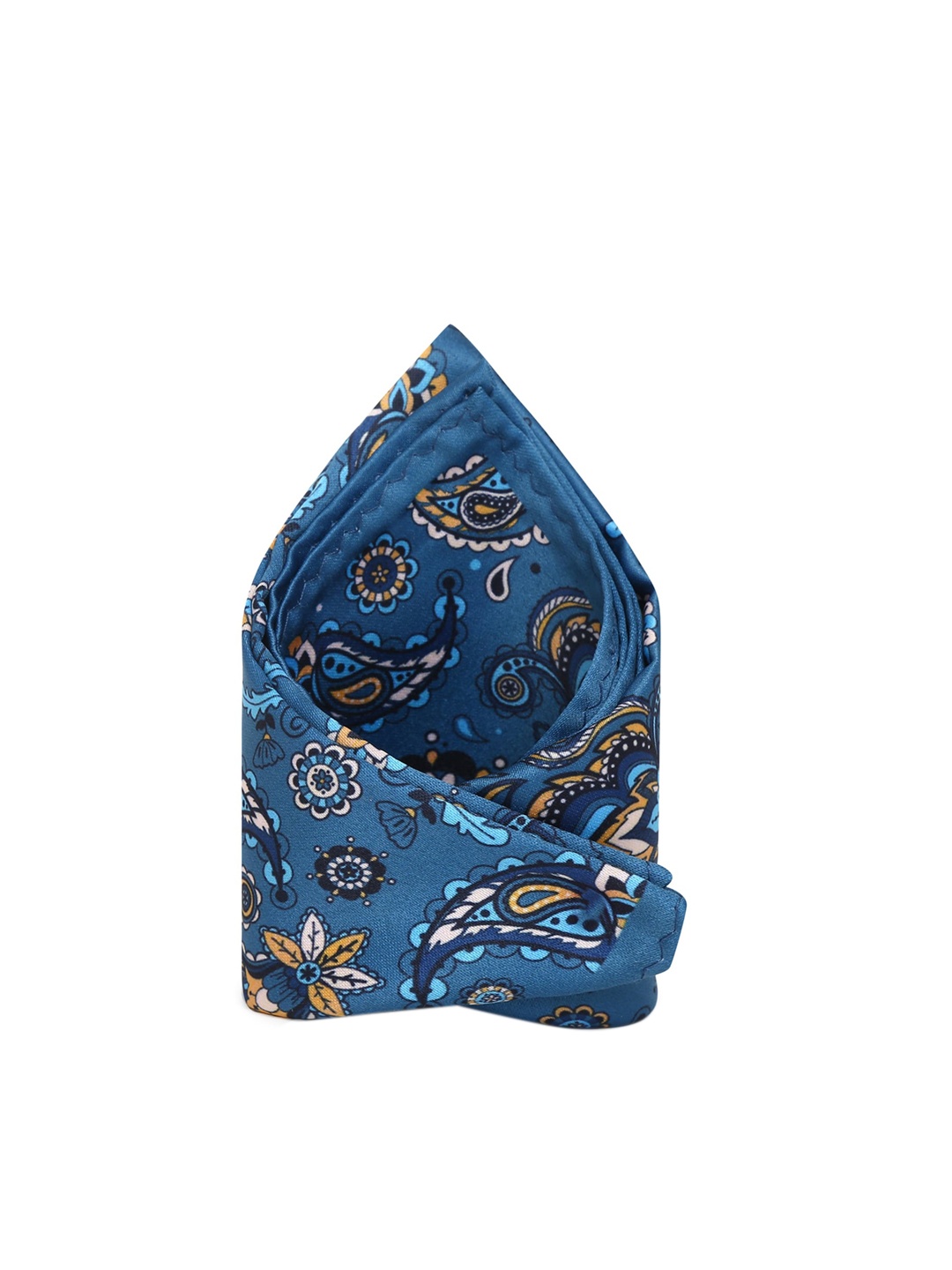 

Tossido Men Blue & Yellow Printed Pocket Square