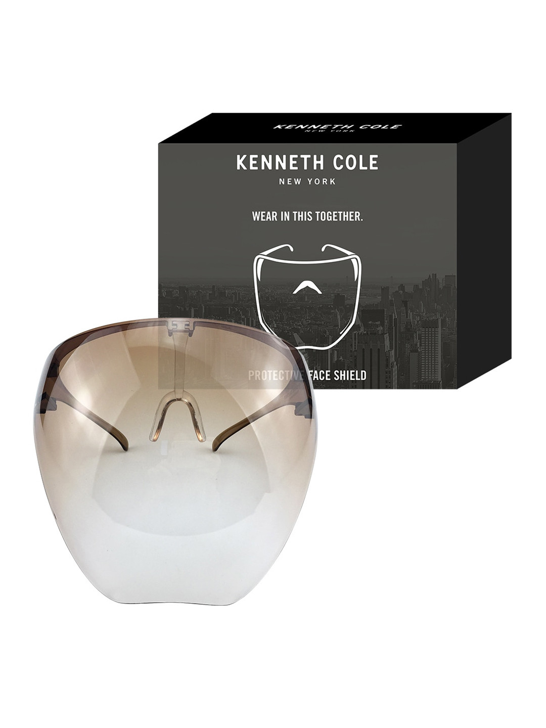 

Kenneth Cole Unisex Brown & Transparent Solid Goggle Style Face Shield