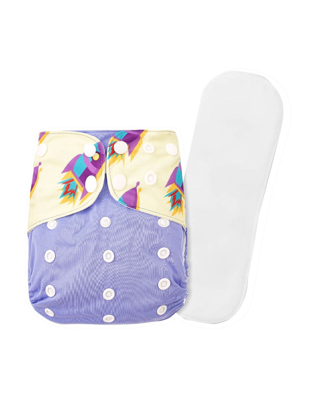 

GUCHIGU Kids Purple & Beige Solid Cloth Washable Diapers