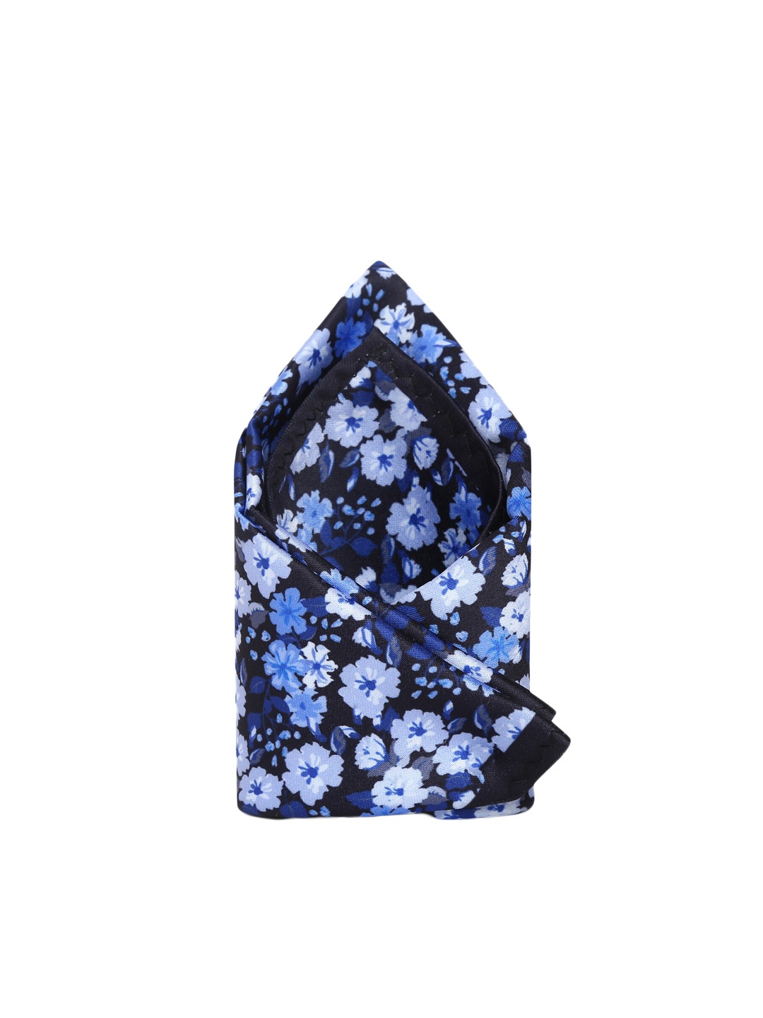 

Tossido Men Black & Blue Printed Pocket Square