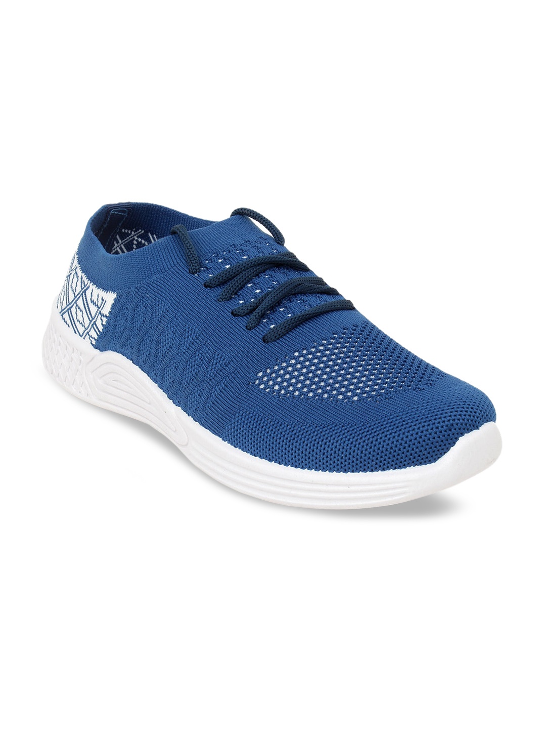 

Champs Women Blue & White Synthetic Woven Design Sneakers